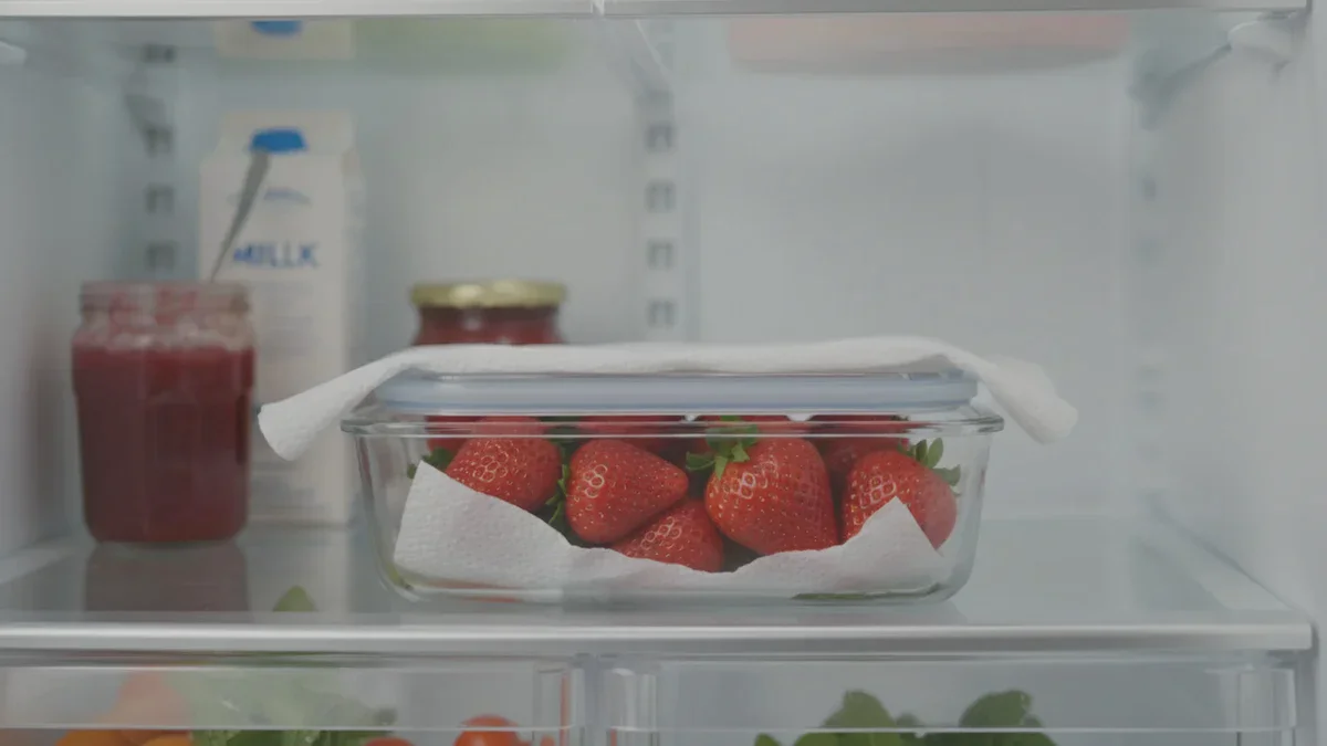 Cette astuce toute simple avec du papier garde les fraises au frigo pendant une semaine entière