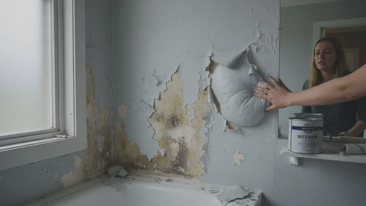 J&rsquo;ai peint ma salle de bain avec enthousiasme. Un an plus tard, les murs sont devenus un cauchemar