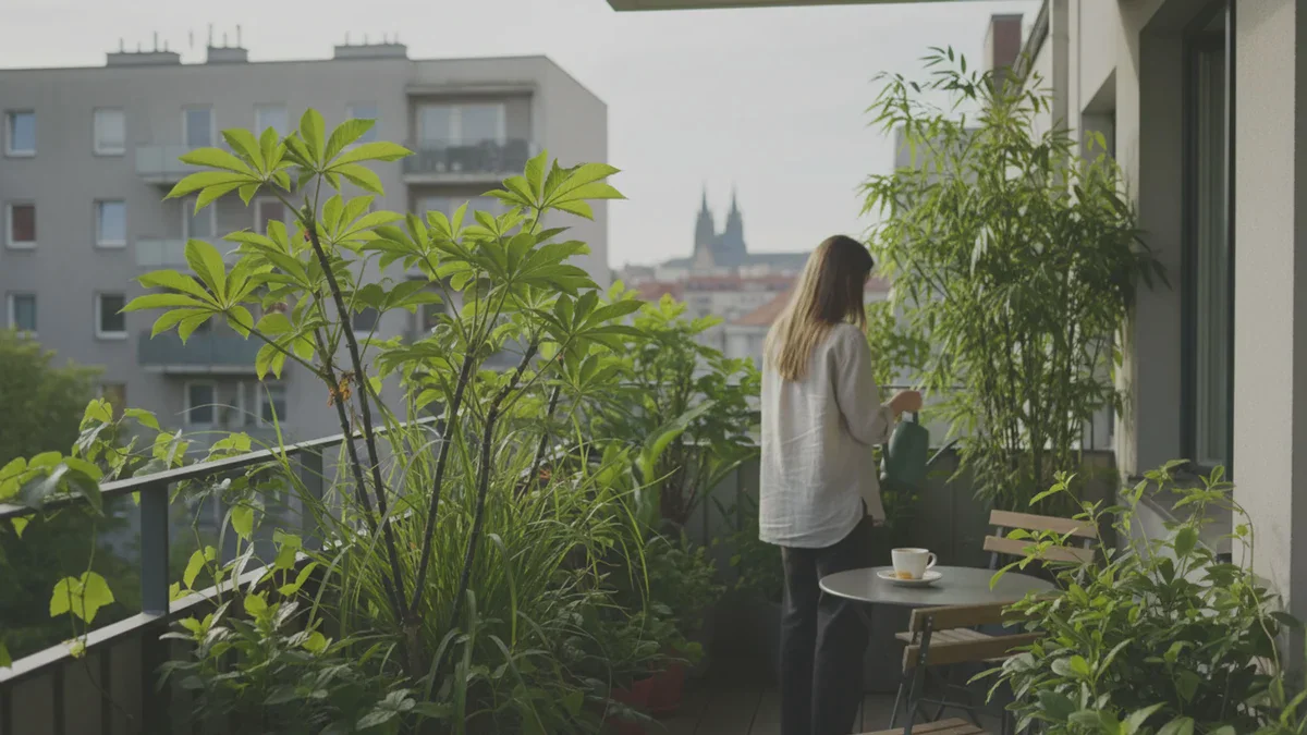 Cette plante asiatique a remplacé le bambou sur les balcons tchèques