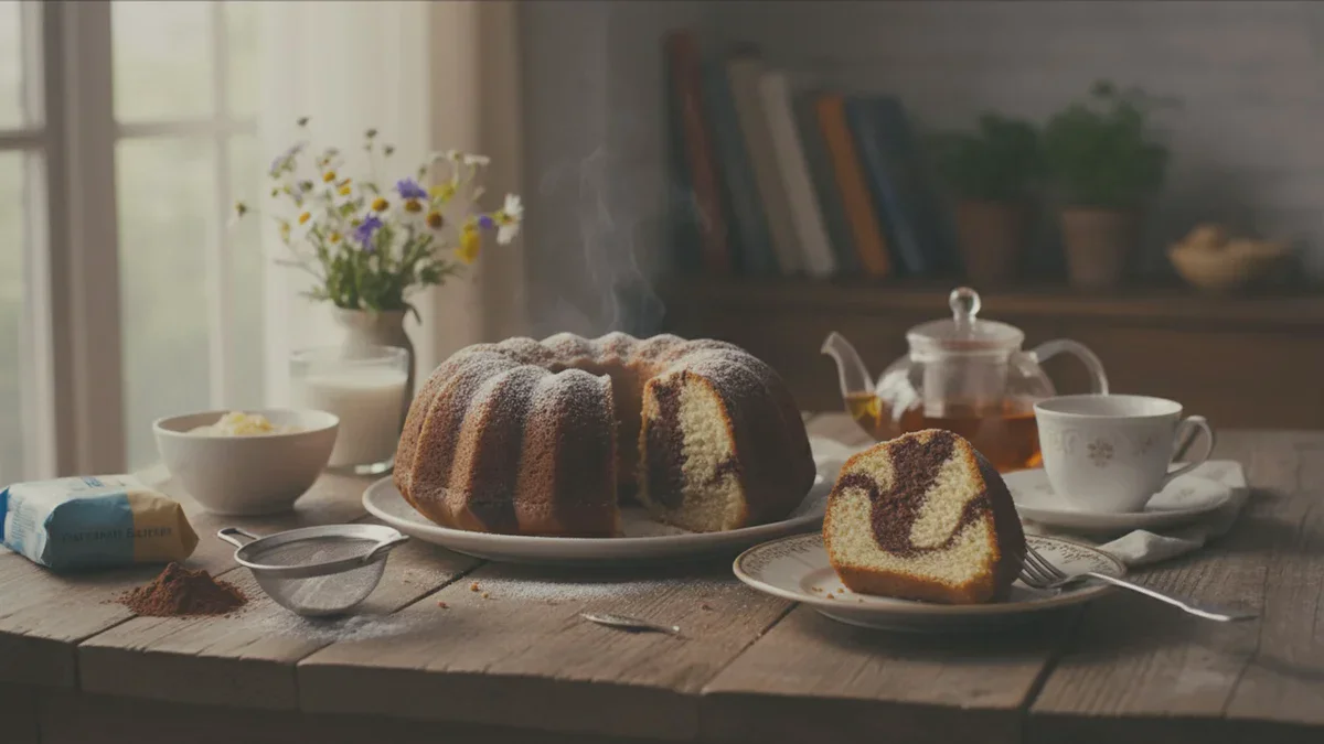 Le gâteau végane marbré le plus simple sans œufs ni beurre : moelleux et aérien