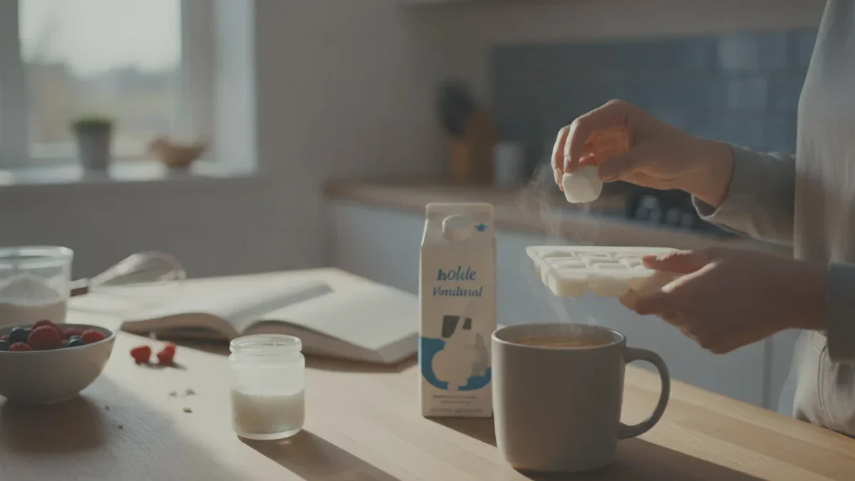 Pourquoi je congèle le lait dans des bacs à glaçons (et je ne veux plus faire autrement)