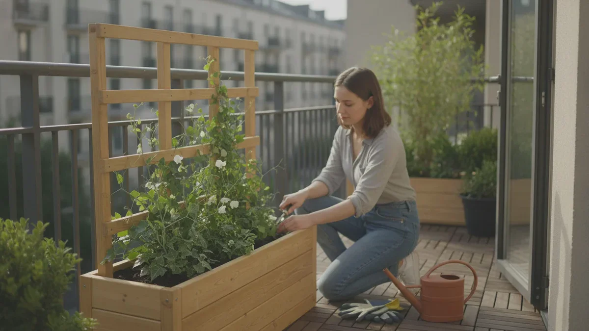 Lidl lance la jardinière en bois avec treillis : le produit compact pour l’intimité dans les petits jardins