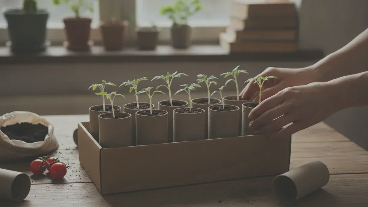 L’astuce étonnante avec le rouleau de papier toilette : cultiver des plants de tomates gratuitement