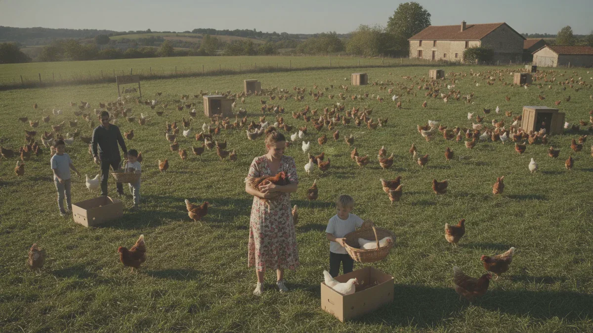 Dans une région française, 3 000 poules pondeuses attendent une nouvelle maison