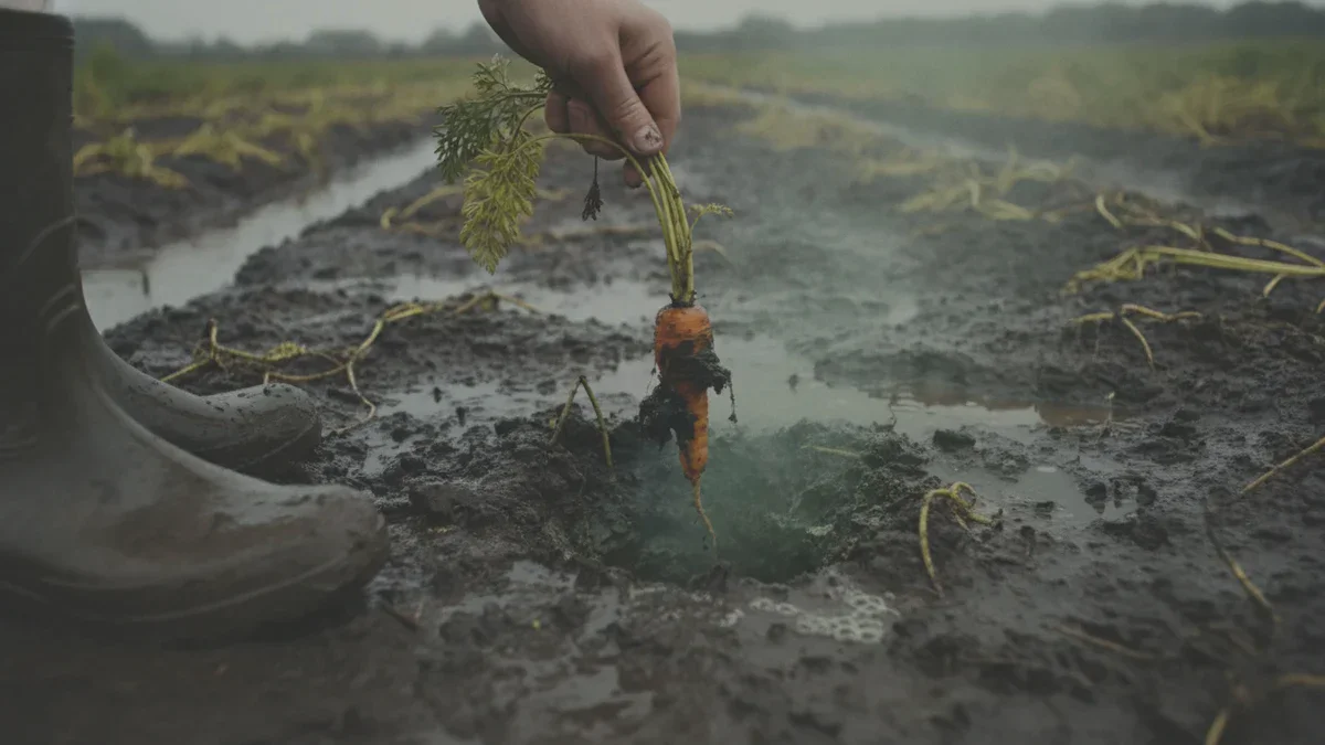 Comment les pluies prolongées affectent la récolte de carottes